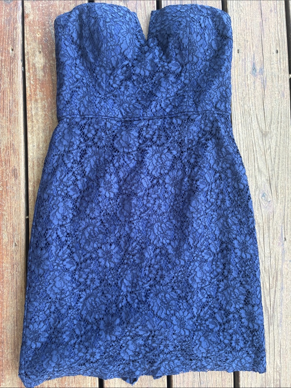 Donna Morgan -~Quinn- Strapless Dress Navy Size 10